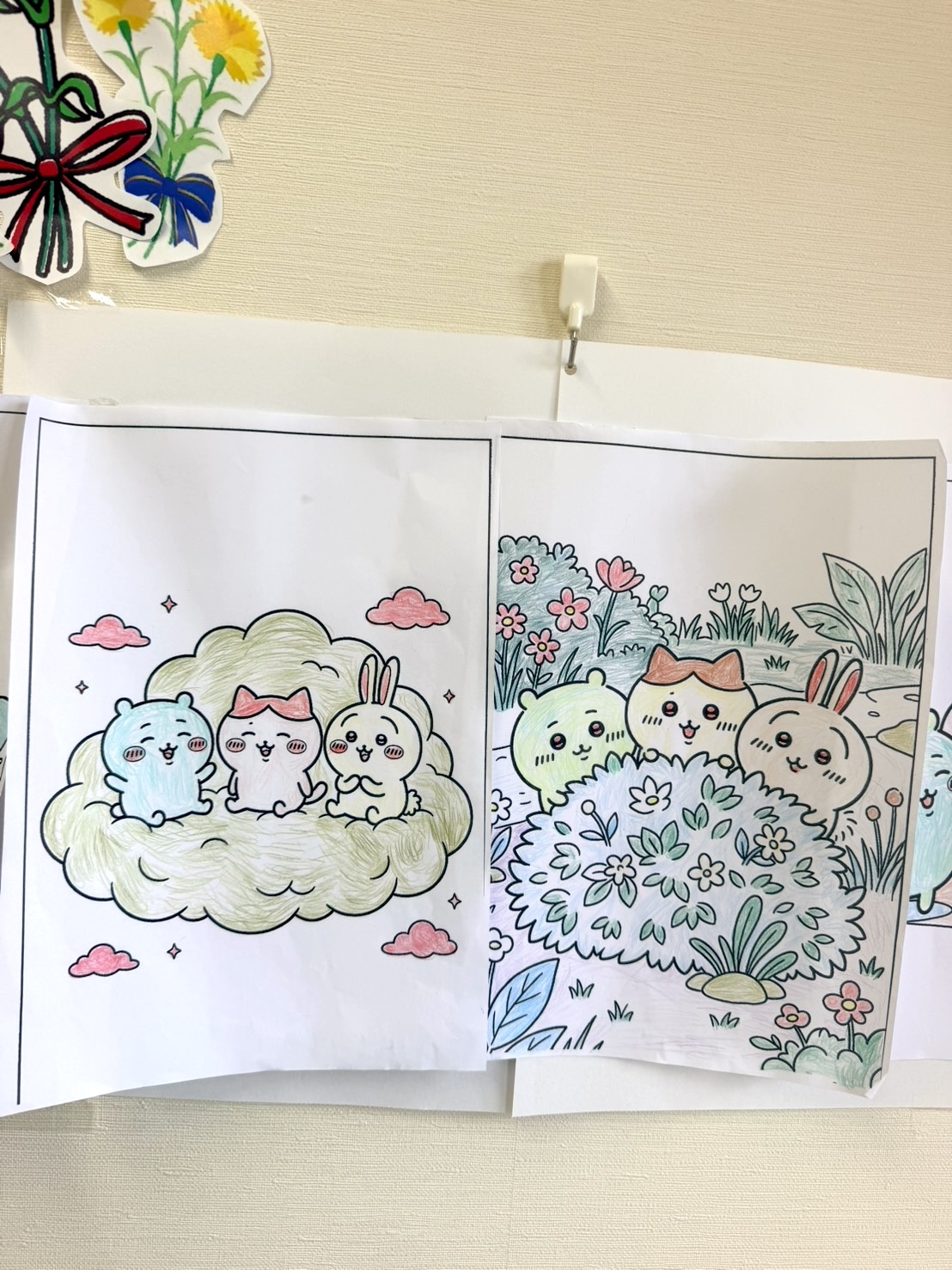 利用者さまが色塗りされた作品